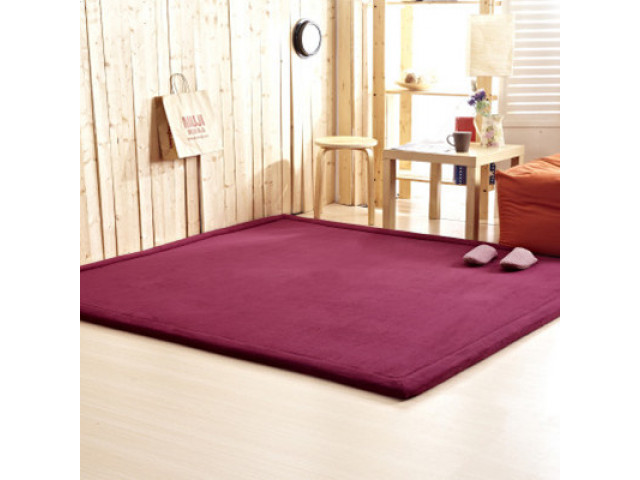 Tæppe, luksusudgave, 2x2m, Burgundy